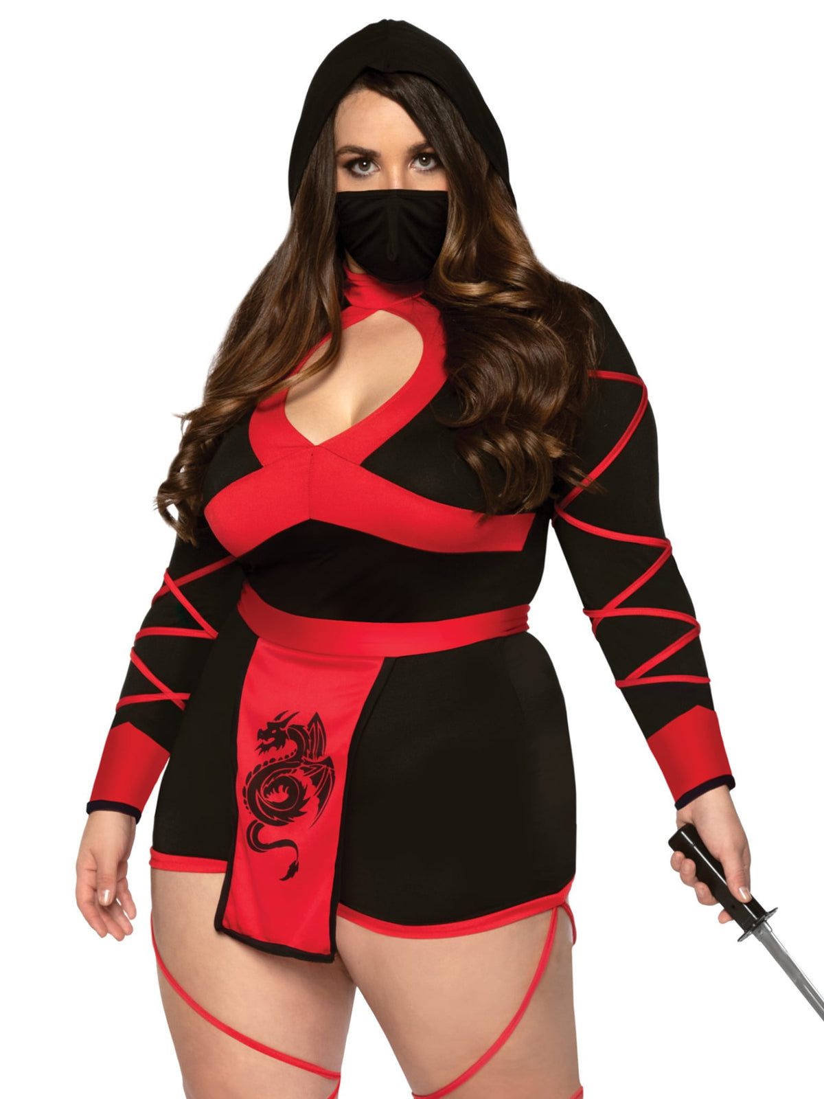 Leg Avenue Dragon Ninja Women's Fancy-Dress Costume for Adult, 1X
