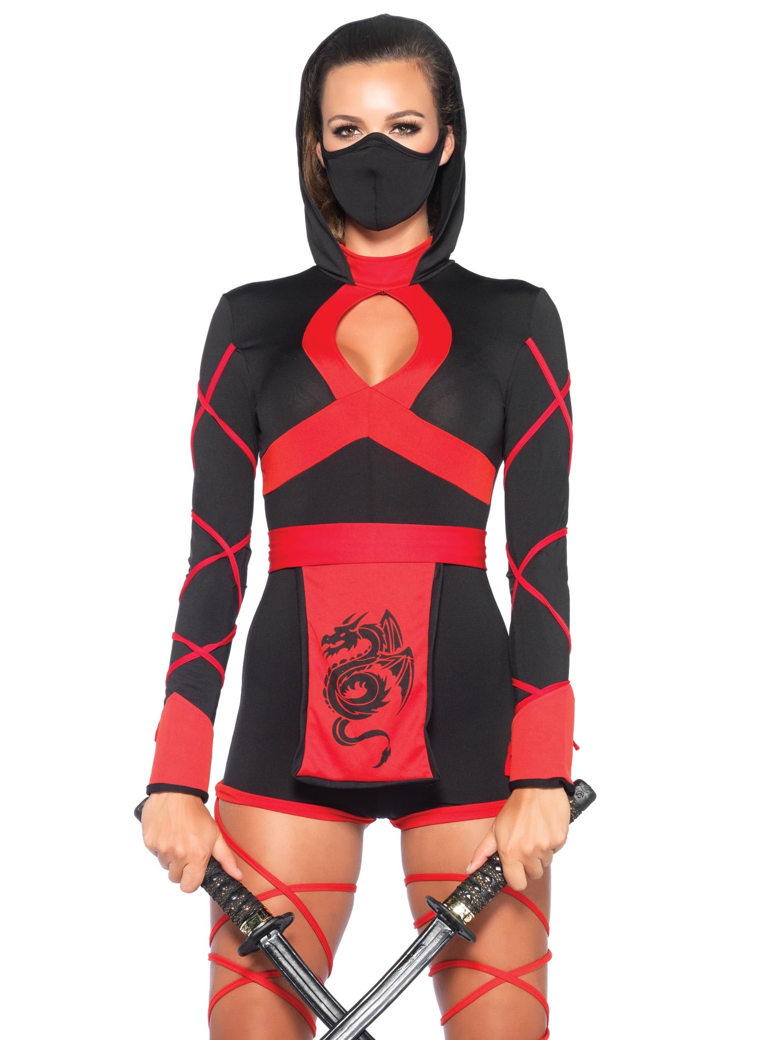 Leg Avenue Dragon Ninja Women's Fancy-Dress Costume for Adult, 1X