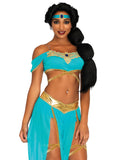 Leg Avenue Jasmine Oasis Princess Halloween Costume, Blue, Small