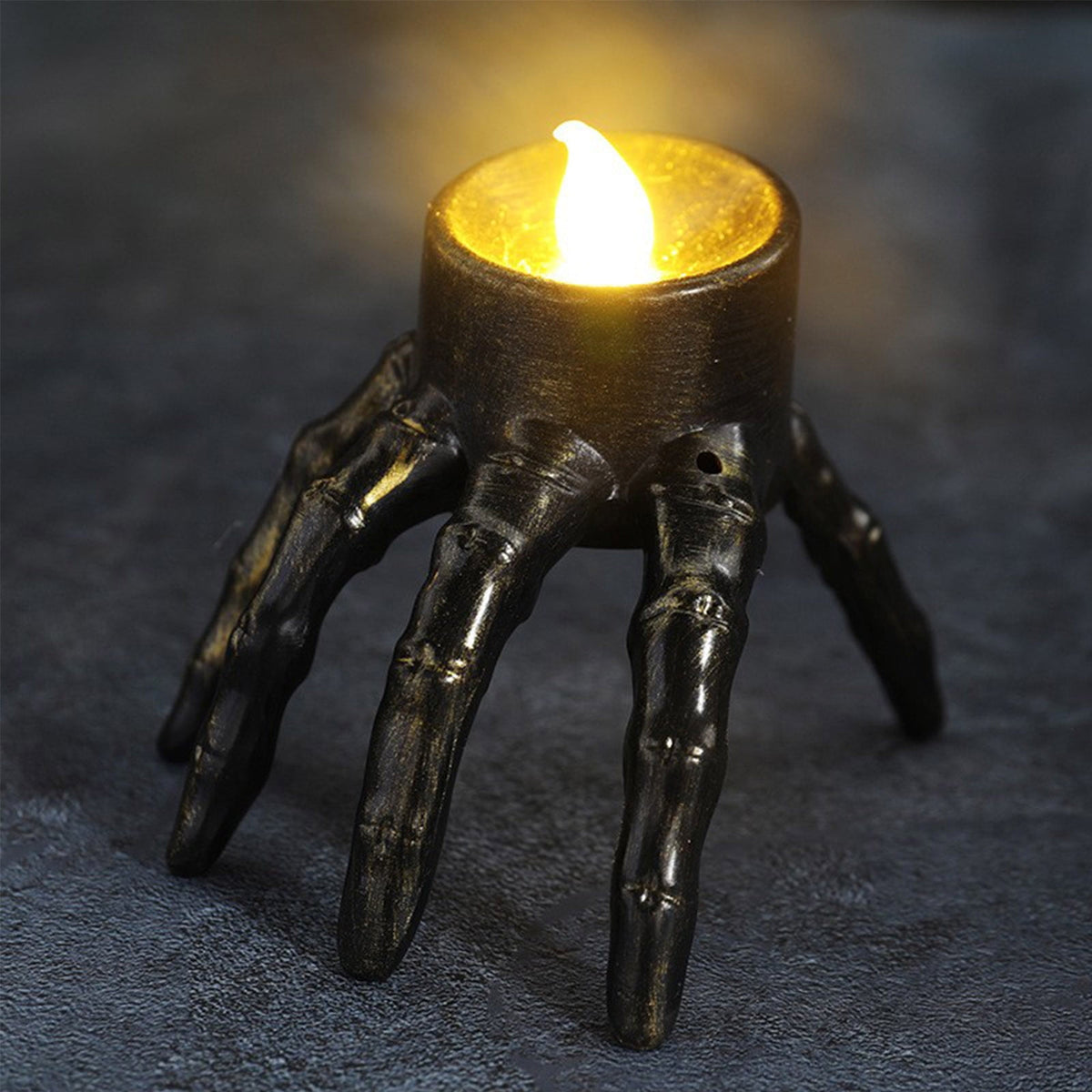 Lhrmh Halloween Decor - Spooky Skeleton Hand Flameless Candle Lamp for Haunted House and Party Settings