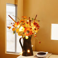 Light Up Sunflower Bouquet Decor - Battery Operated Floral Arrangement Halloween Thanksgiving Table Centerpiece Iron Vase Seasonal Home Gift(B-Witch Lamp)
