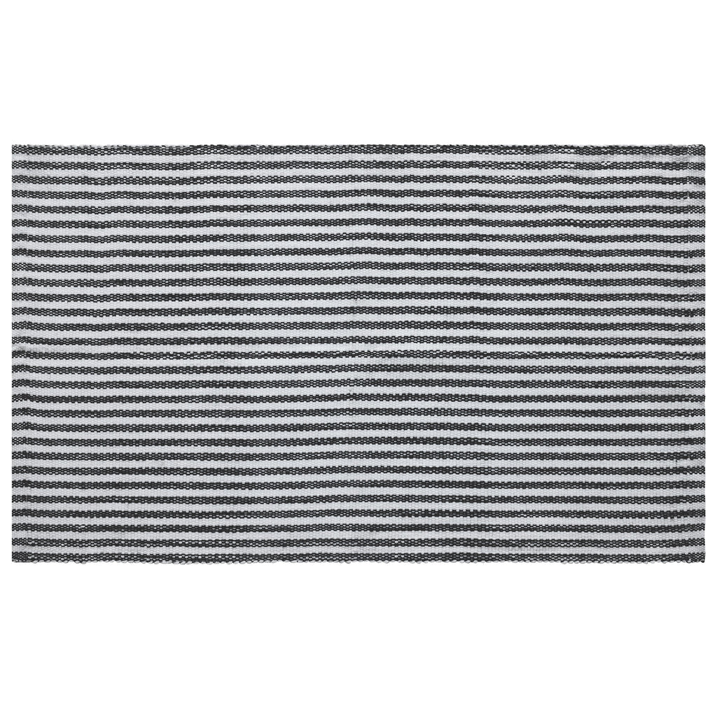 My Texas House Halloween Black Striped Indoor/Outdoor Layering Rug, 24" x 38"