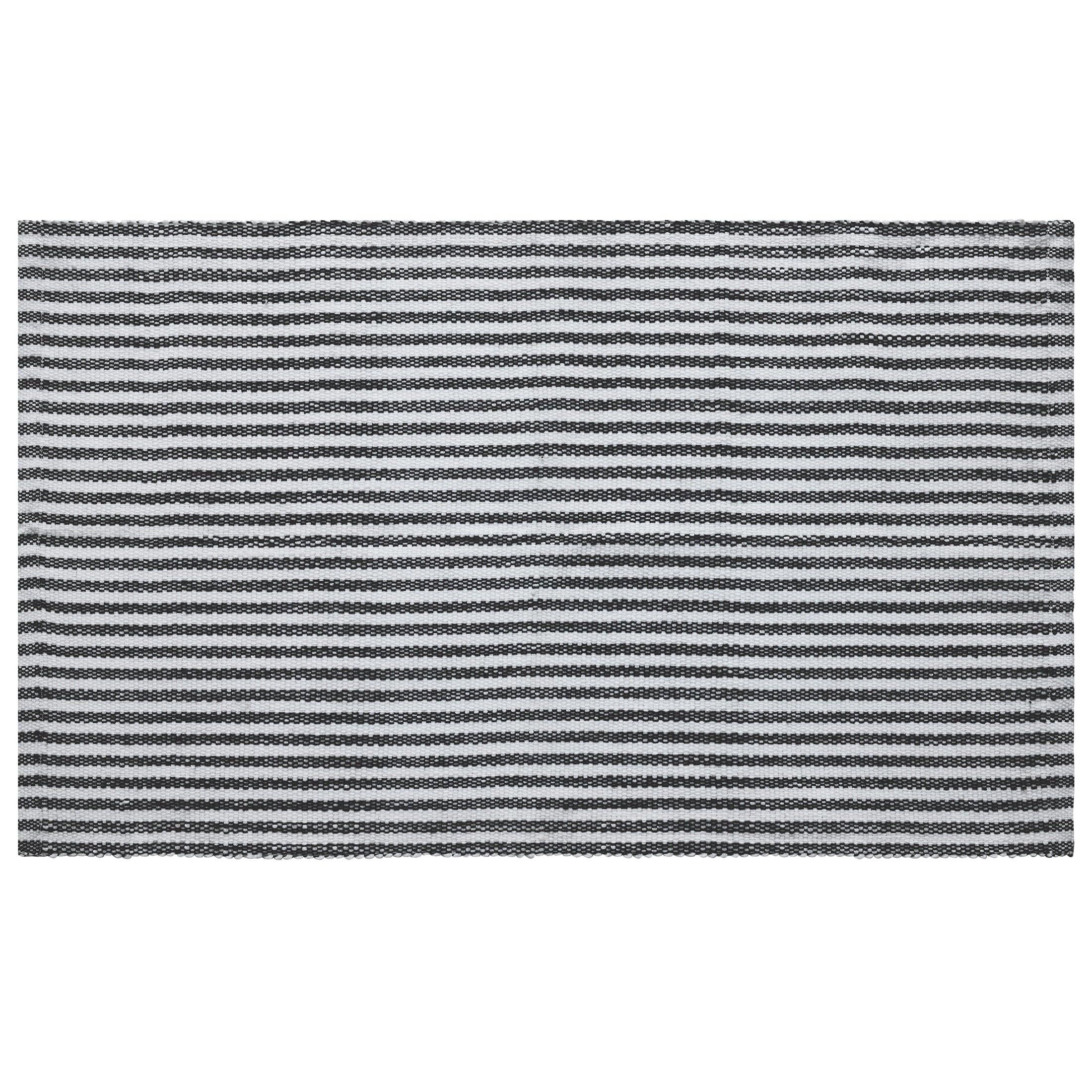 My Texas House Halloween Black Striped Indoor/Outdoor Layering Rug, 24" x 38"