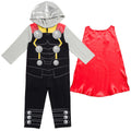 Marvel Avengers Toddler Boy or Girl Cosplay Hooded One Piece Thor Grey