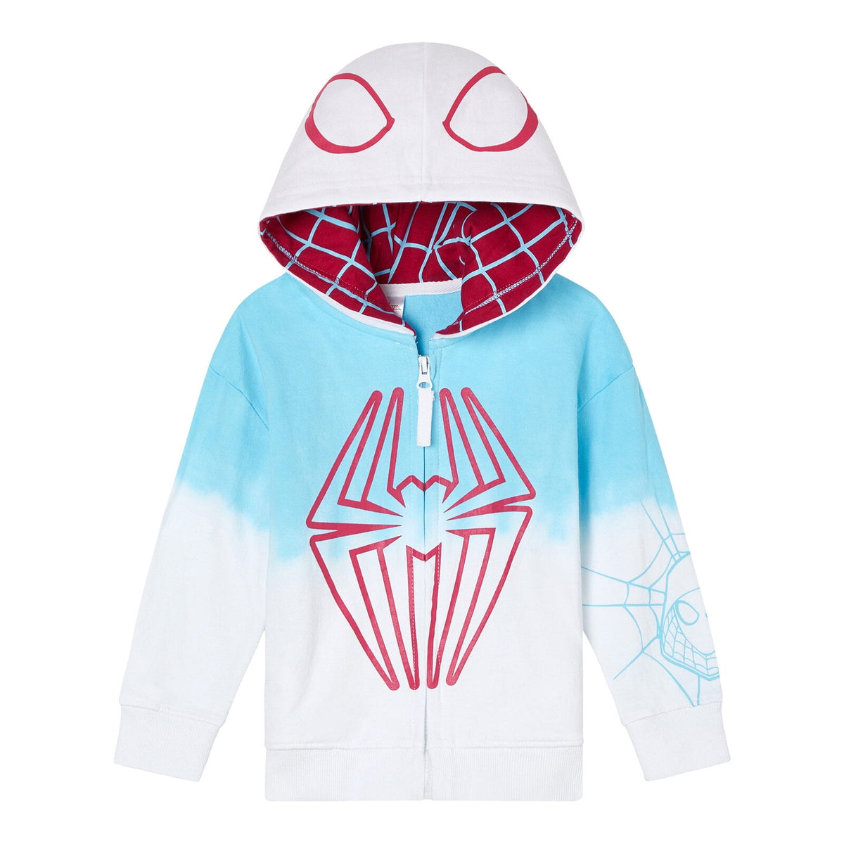 Marvel Spider-Man Little Boys' Cosplay Fleece Zip-Up Hoodie Miles Morales Black