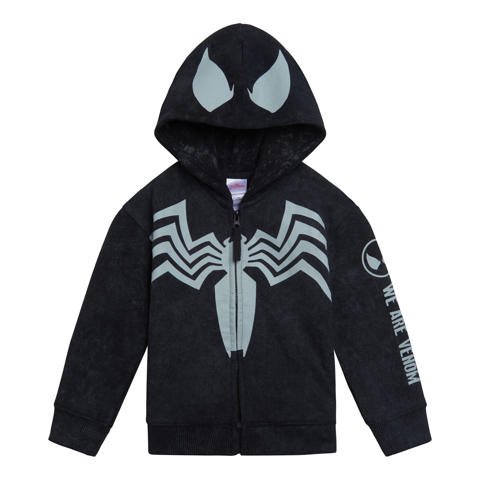 Marvel Spider-Man Little Boys' Cosplay Fleece Zip-Up Hoodie Miles Morales Black