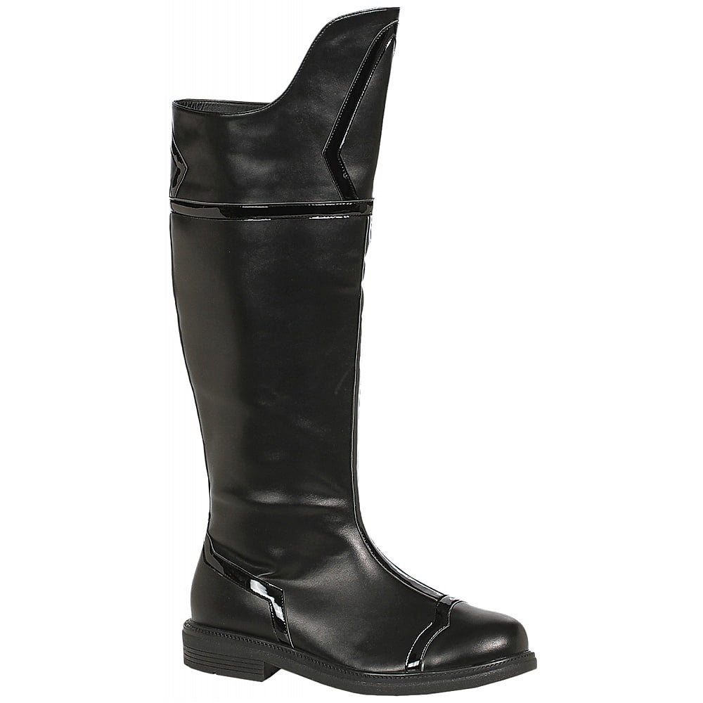 Men's Superhero Boots Adult Costume Black - Large