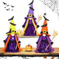 Molumo Halloween Gnomes Decorations Indoor, 3 Packs Handmade Cute Witch Hocus Pocus Halloween Decorations for Home, Office, Party, Funny Halloween Gifts