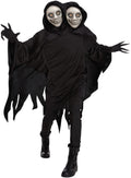 Morph Adult 2 Headed Ghoul Costume Mens Womens Grim Reaper Halloween Fancy Dress Halloween Black XL