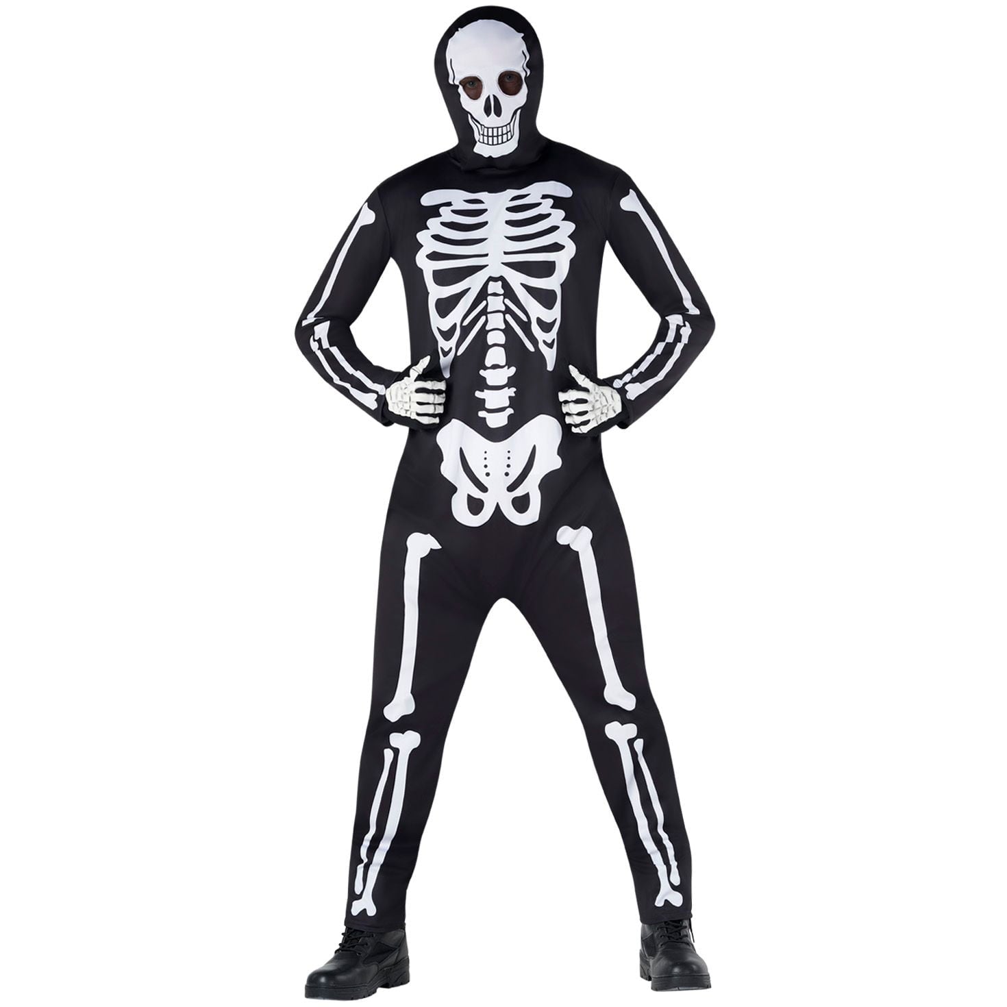 Morph Costumes Mens Skeleton Costume Men Adult Skeleton Suit Outfit Scary Halloween Costumes For Men M
