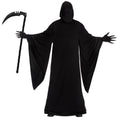 Morph Grim Reaper Horror Robe Scythe Costume Men Halloween Costume for Men Black XX-Large