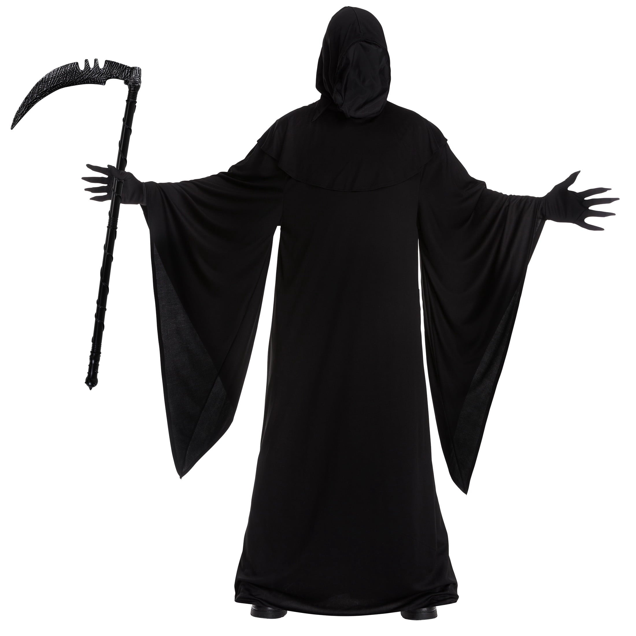 Morph Grim Reaper Horror Robe Scythe Costume Men Halloween Costume for Men Black XX-Large