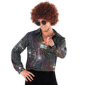 Morph Morph Disco Shirt Mens 70S Costume, Fancy Dress Outfit for Men, Retro 1970S Disco Party Wear, 80S Theme Costume Halloween Costume for Men Silver Small