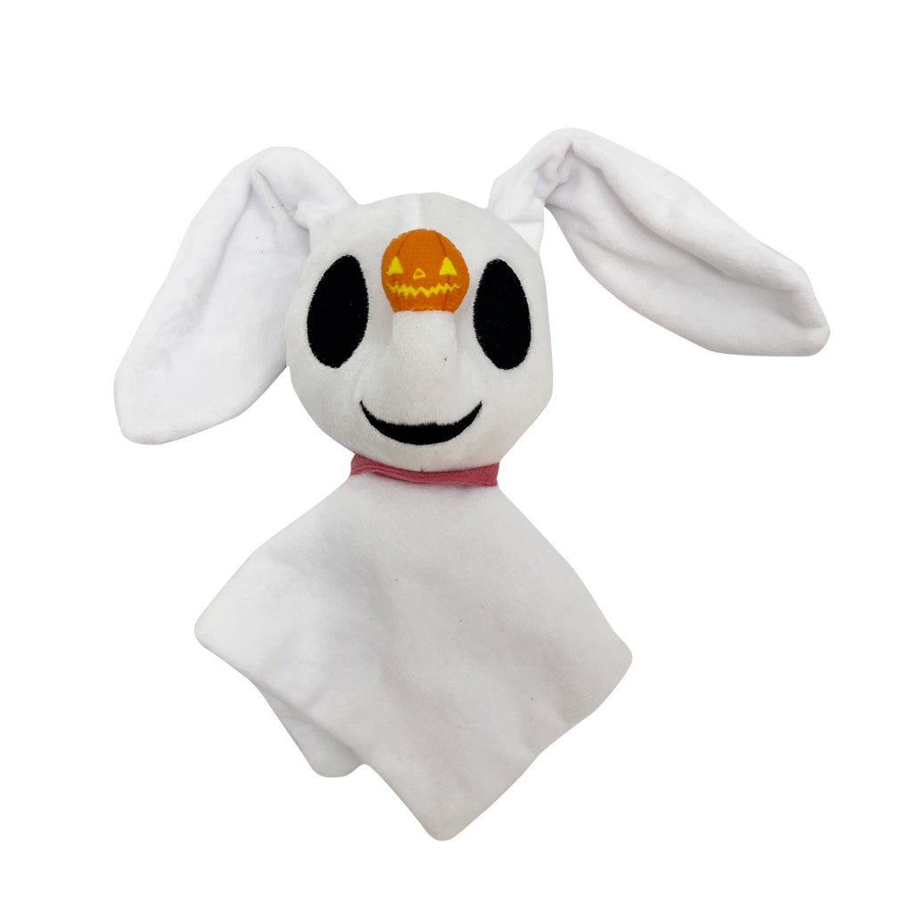 Disney Halloween Dog Toy, Nightmare before Christmas, Zero, Plush, Squeaky, Black & White, 8.66"