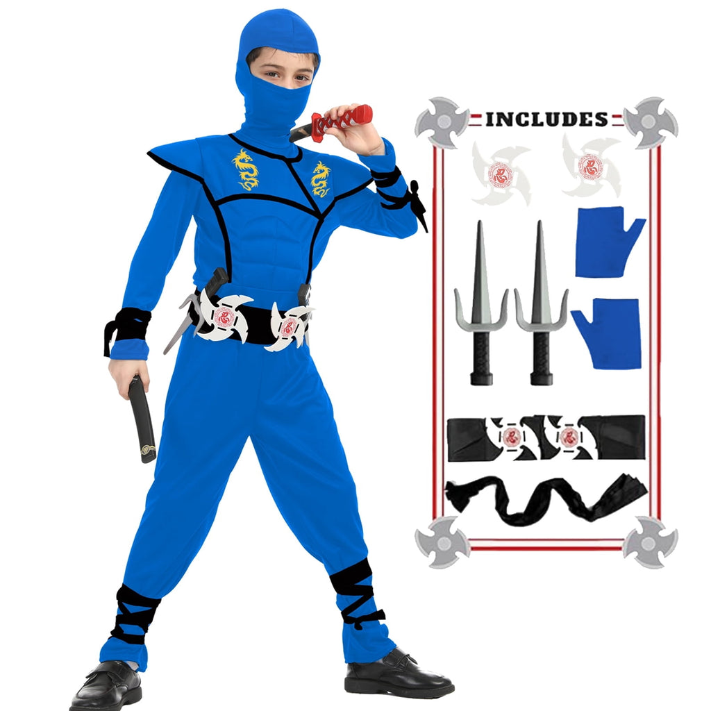 Ninja Costume Kids Ninja Muscle Costumes Boys Ninja Set Accessories Best Children Gift