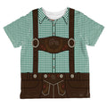 Oktoberfest Lederhosen Costume German Brown Suspenders All Over Toddler T Shirt Green 2T