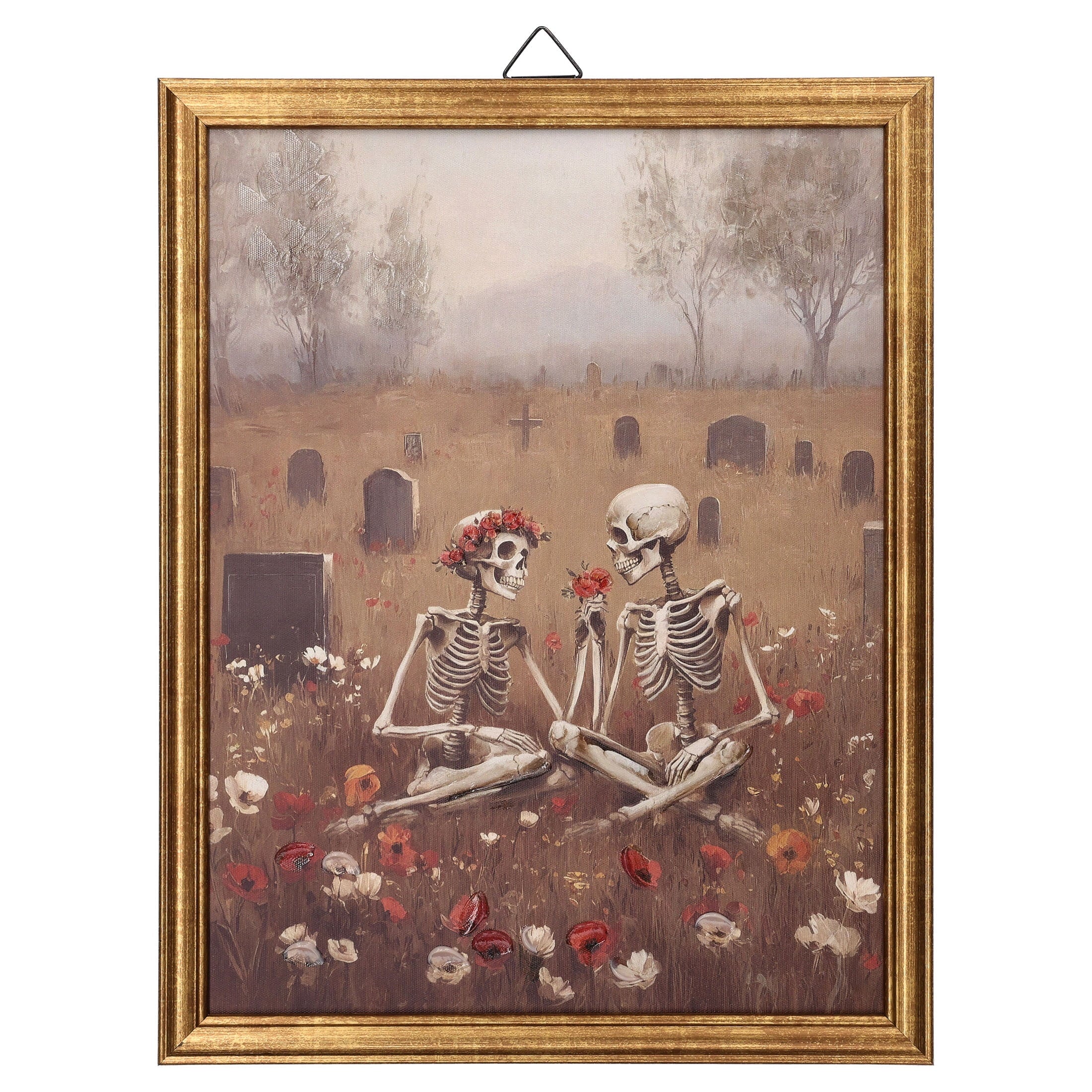 Skeleton Couple Framed Wall Art, Multicolor, 11" x 14", Halloween by Way To Celebrate