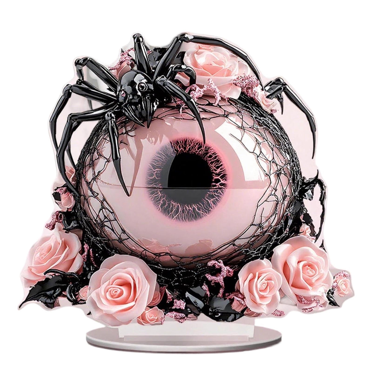 PEIBang Halloween Witch 2D Acrylic Decor,Halloween Tabletop Centerpiece for Living Room Home Party Decorations