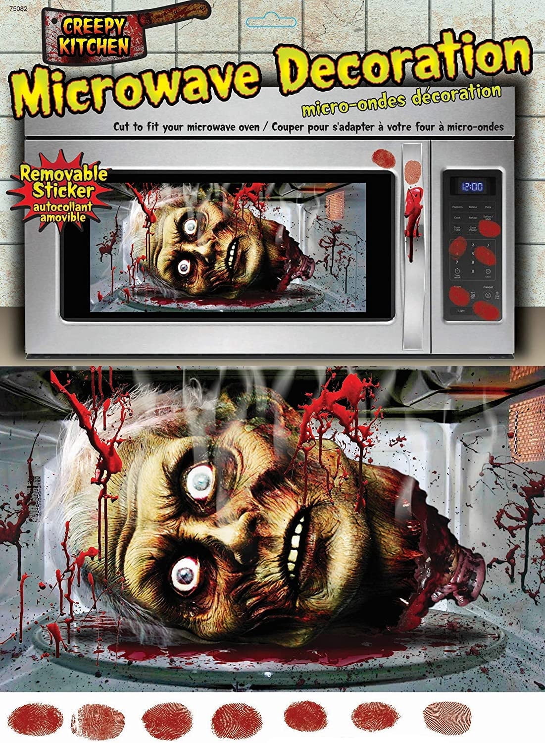 PMU Halloween Microwave Door Decoration 12in x 24in (1/pkg) Pkg/1