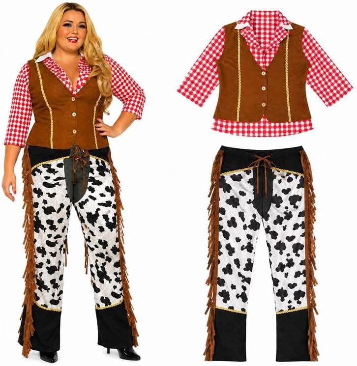 PMU French Maid Halloween Costume Black White Dress with Headpiece, Plus Size Up to 22