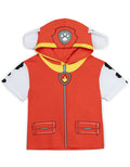 Paw Patrol Big Boys' Cosplay Hooded T-Shirt Marshall Bright Red