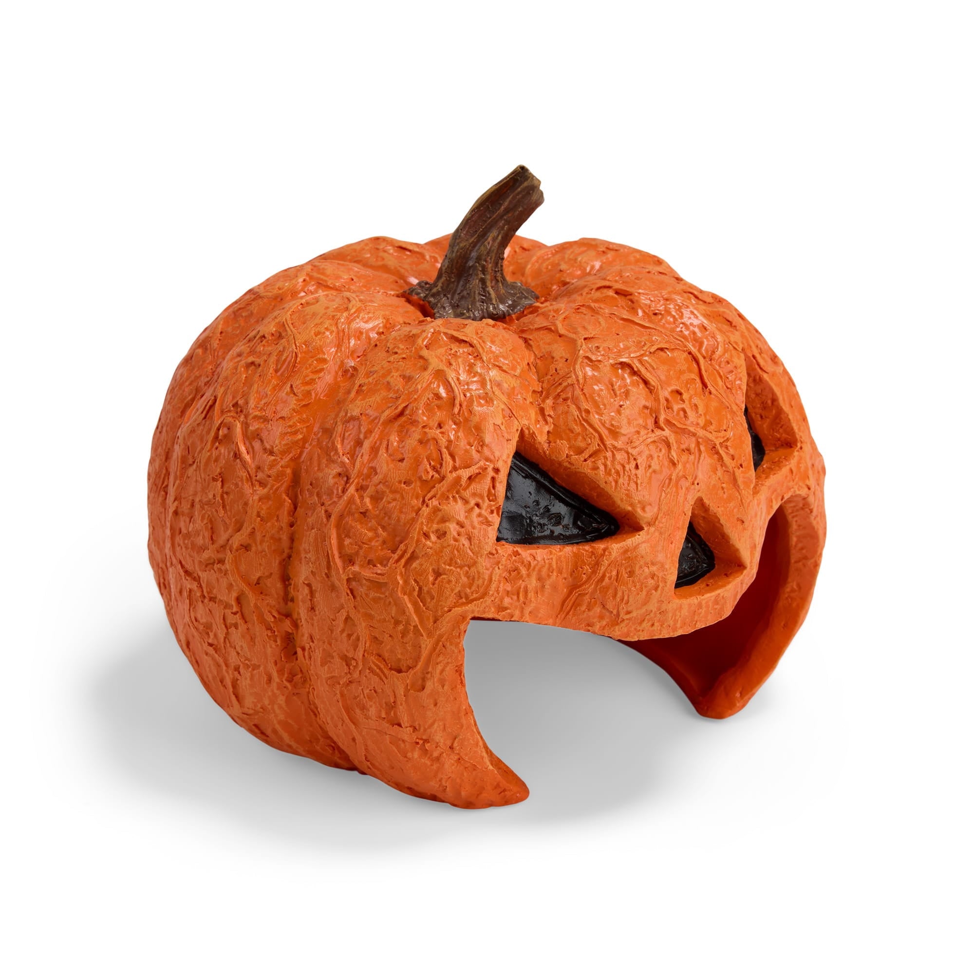 Petco Halloween Jack-o-Lantern Reptile Habitat Hideaway Orange Large