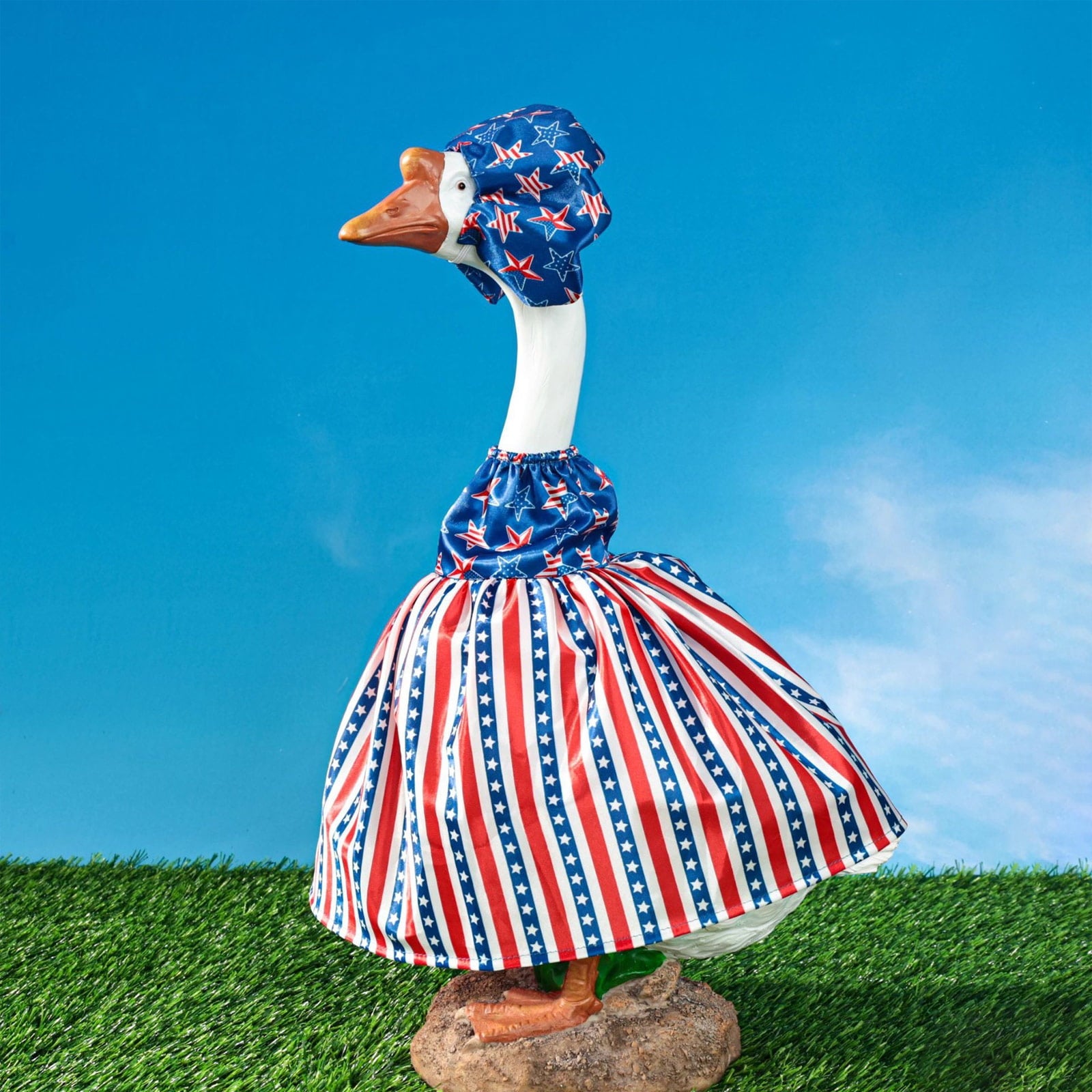 Outdoor Holiday Yard Decor, 23 Inch Porch Goose Outfits, Halloween Pumpkin Themed Porch Goose Clothes, Porch Goose Set with Hat and Treat Bag, Fits Standard 23 Inch Large Porch