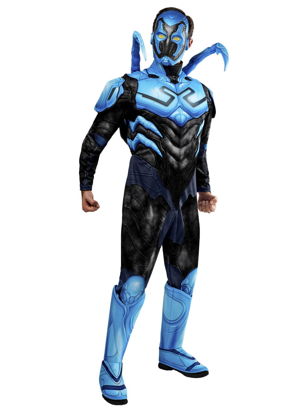 RUBIES II Blue Beetle Deluxe Costume Men Halloween Fancy Costumes with Jumpsuit for Adults,1 size