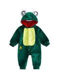 RUINIXCW Toddler Baby Boy Girl Halloween Animal Costume Kids Infant Baby Fleece Jumpsuit Warm Fall Winter Clothes Long Sleeve Hooded Romper Snowsuit