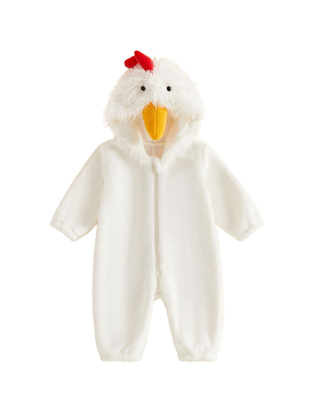 RUINIXCW Toddler Baby Girl Boy Halloween Chick Costume Cosplay Outfit Infant Fall Winter Clothes Snowsuit Fleece Jumpsuit Long Sleeve Hooded Romper