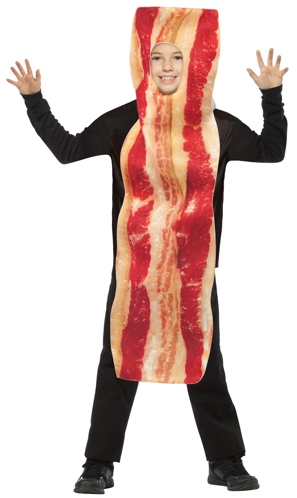 Rasta Imposta Bacon Strip Kids Halloween Costume, Girls and Boys, Red, Child Size 7-10, 7192-710