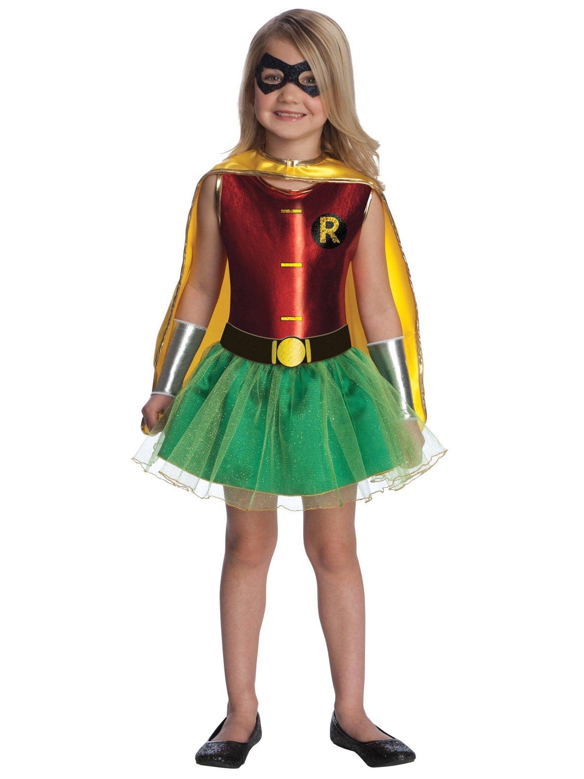 DC Super Heroes Robin Tutu Costume for Toddlers by Rubies, Girls 2T-4T