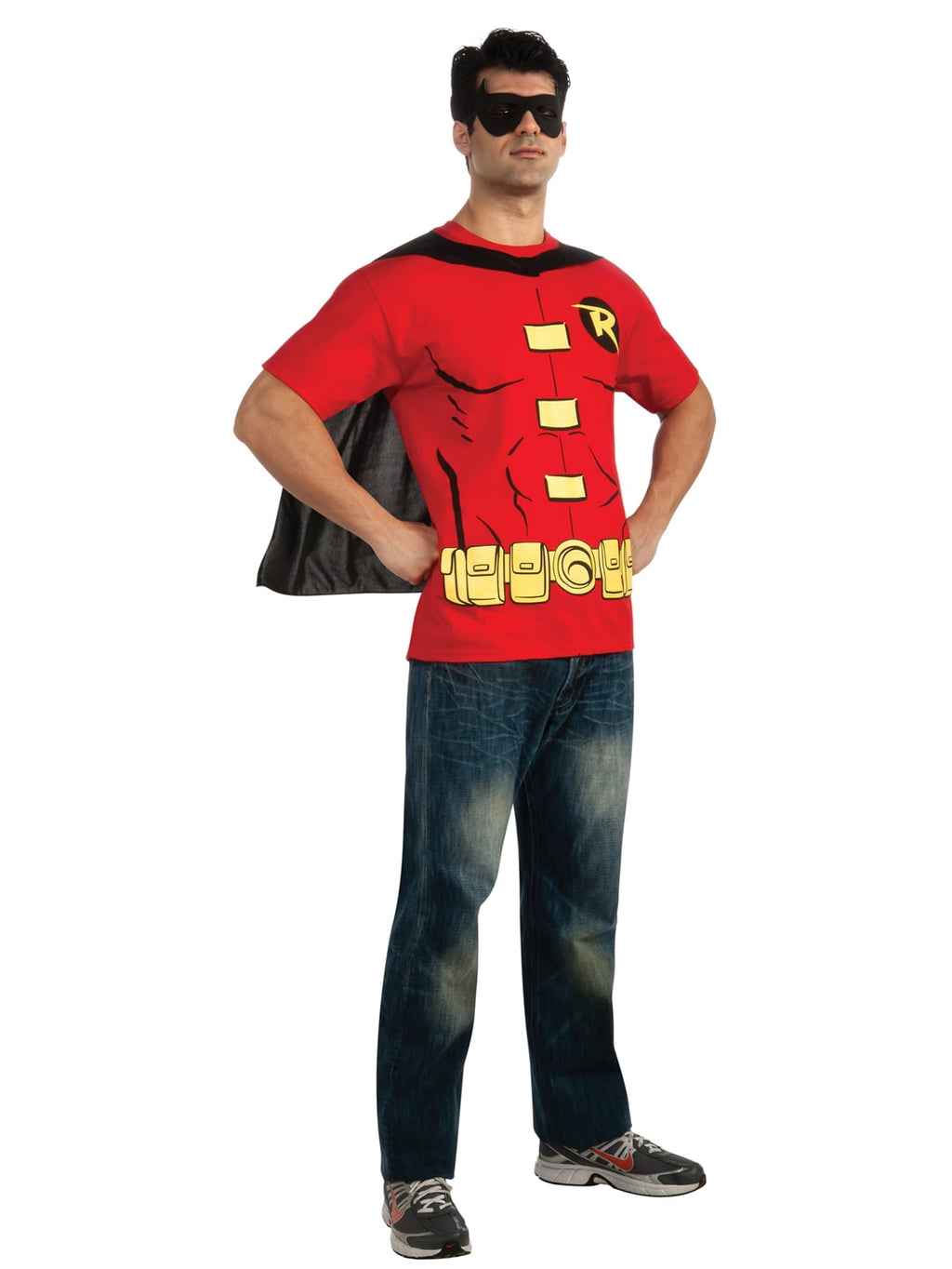 DC Comics Classic Robin Costume Top for Adults by Rubies, Men's Large