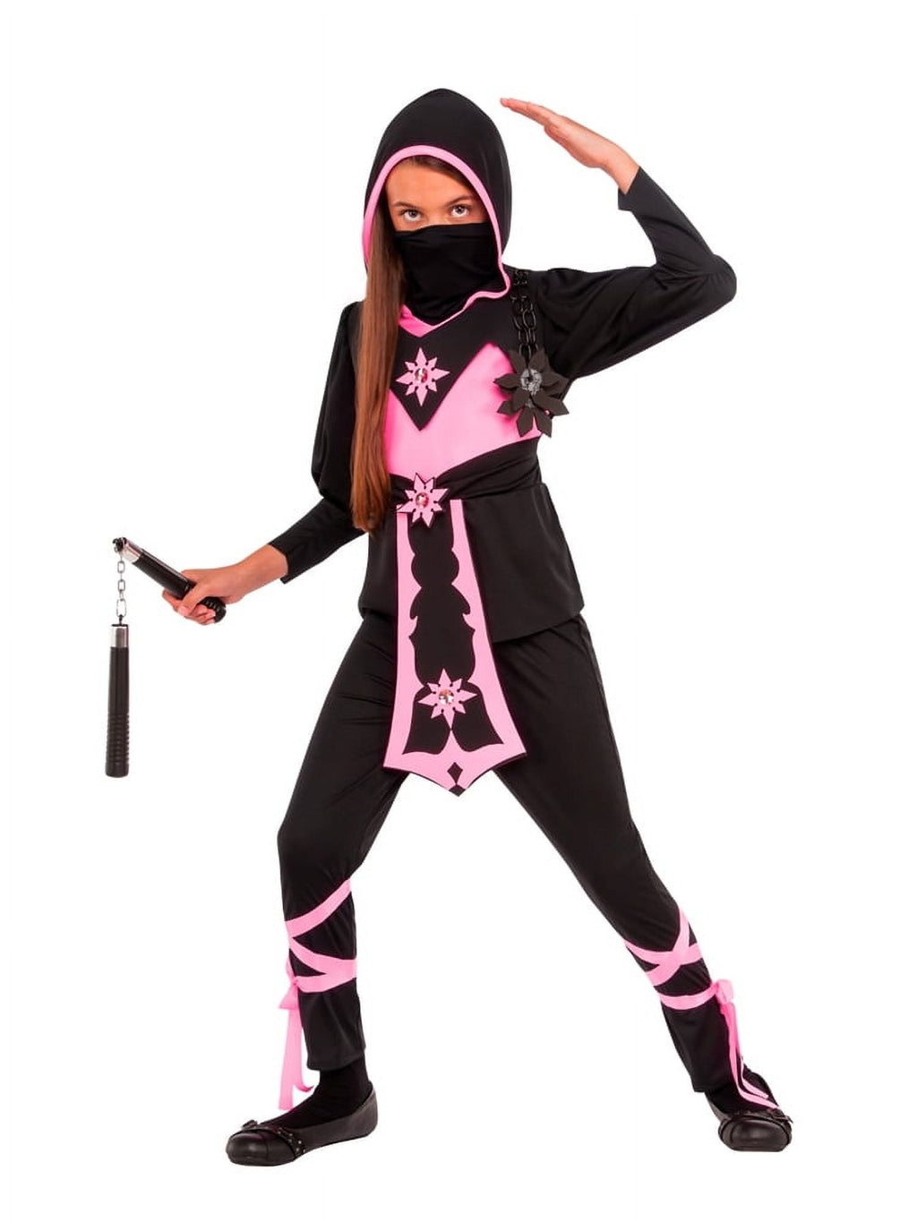 Rubies Pink Crystal Ninja Costume for Kids, Girls Small