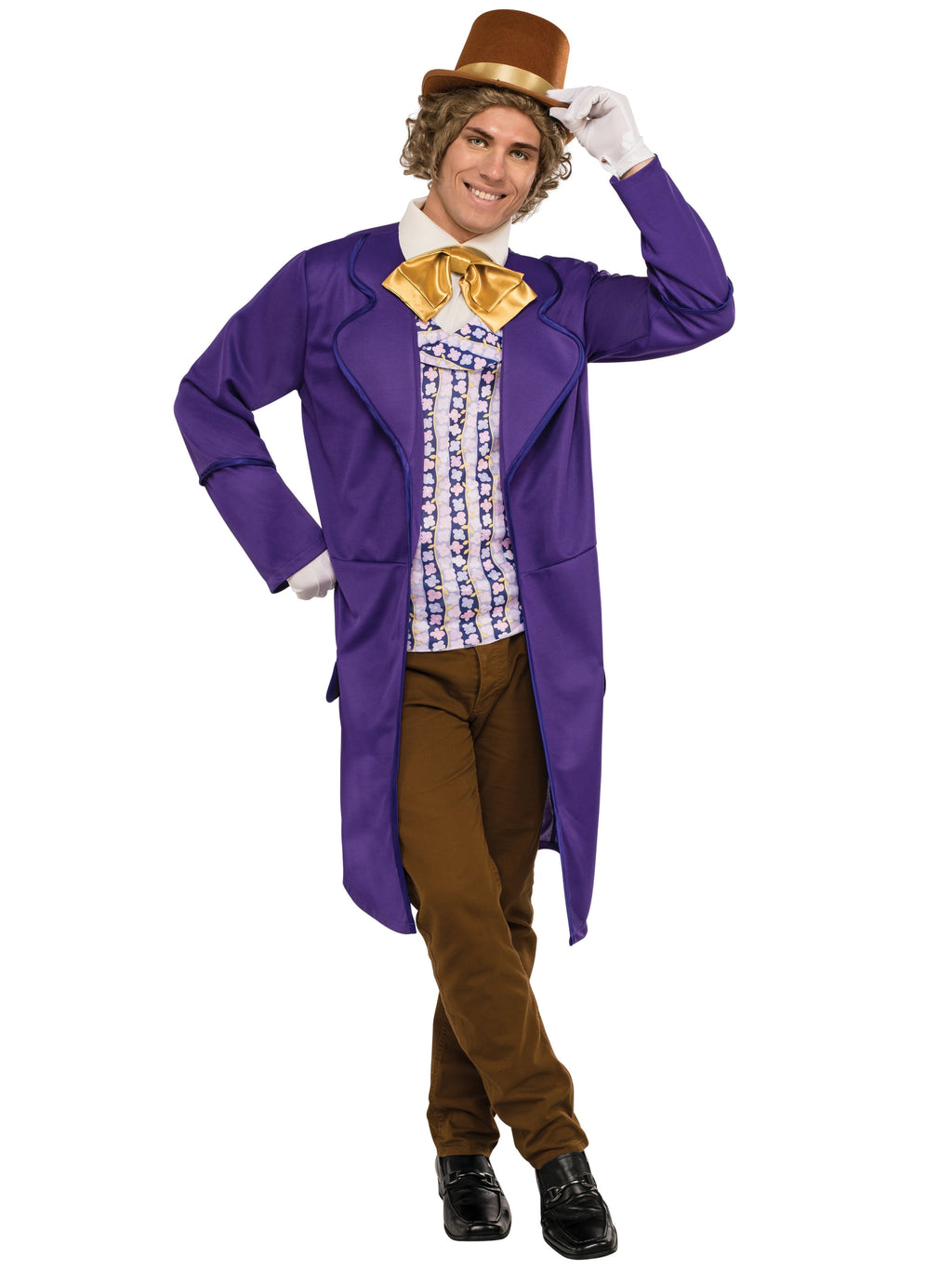 Willy Wonka and the Chocolate Factory Willy Wonka Costume for Adults by Rubies, Men's One Size