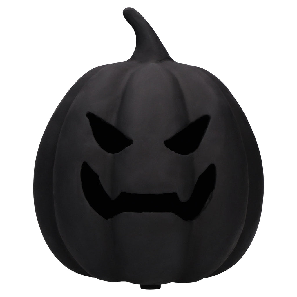 Paper Mache Jack-o'-Lantern Decoration, Black, 8.25", Halloween by Way To Celebrate