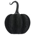 Resin Textured Pumpkin Decoration, Black, 7.75", Halloween by Way To Celebrate