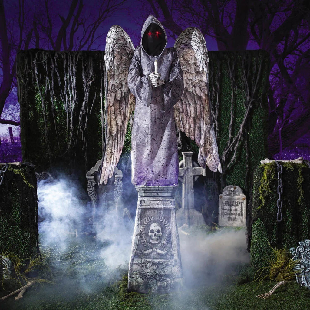 96" Cemetery Angel Animated Prop – Creepy Halloween Yard Decoration