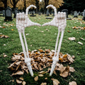 Seasons Halloween Skeleton Stakes Decorations, Love Pose 2 Piece Hands Arms with Lawn Stakes for Outdoor Yard Garden Decor