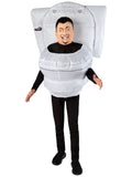 Skibidi Toilet Inflatable Costume with Hood for Boys by Rubies, One Size