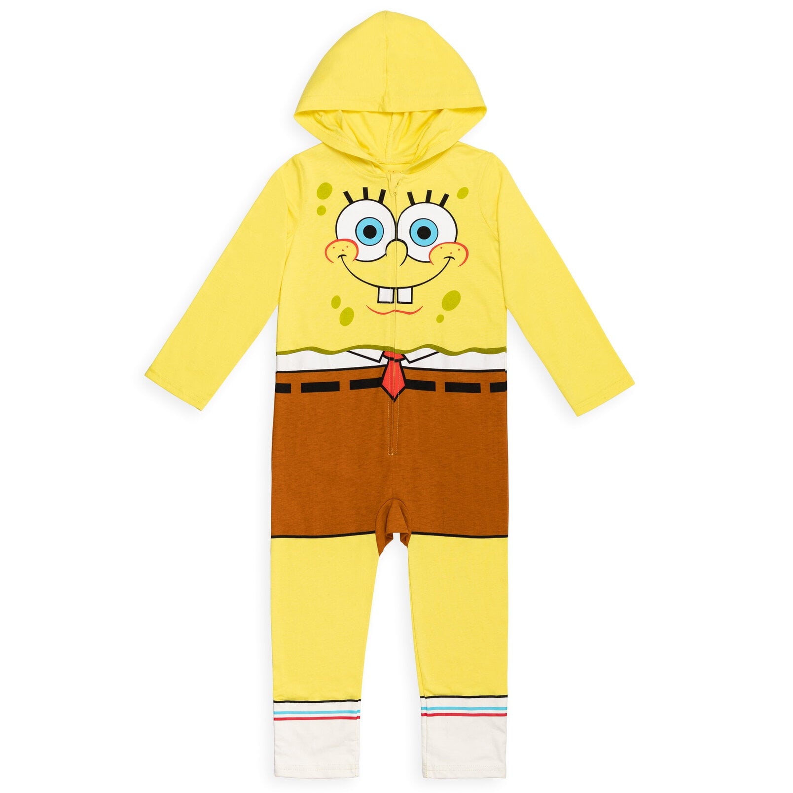SpongeBob SquarePants Big Boys Zip Up Cosplay Costume Coverall Newborn to Big Kid