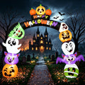 Joyfy 8 ft Halloween Inflatable Pumpkin Archway Outdoor Decoration,Blow Up Arch Decor for Yard with Build-in LED Lights for Yard,Garden & Party