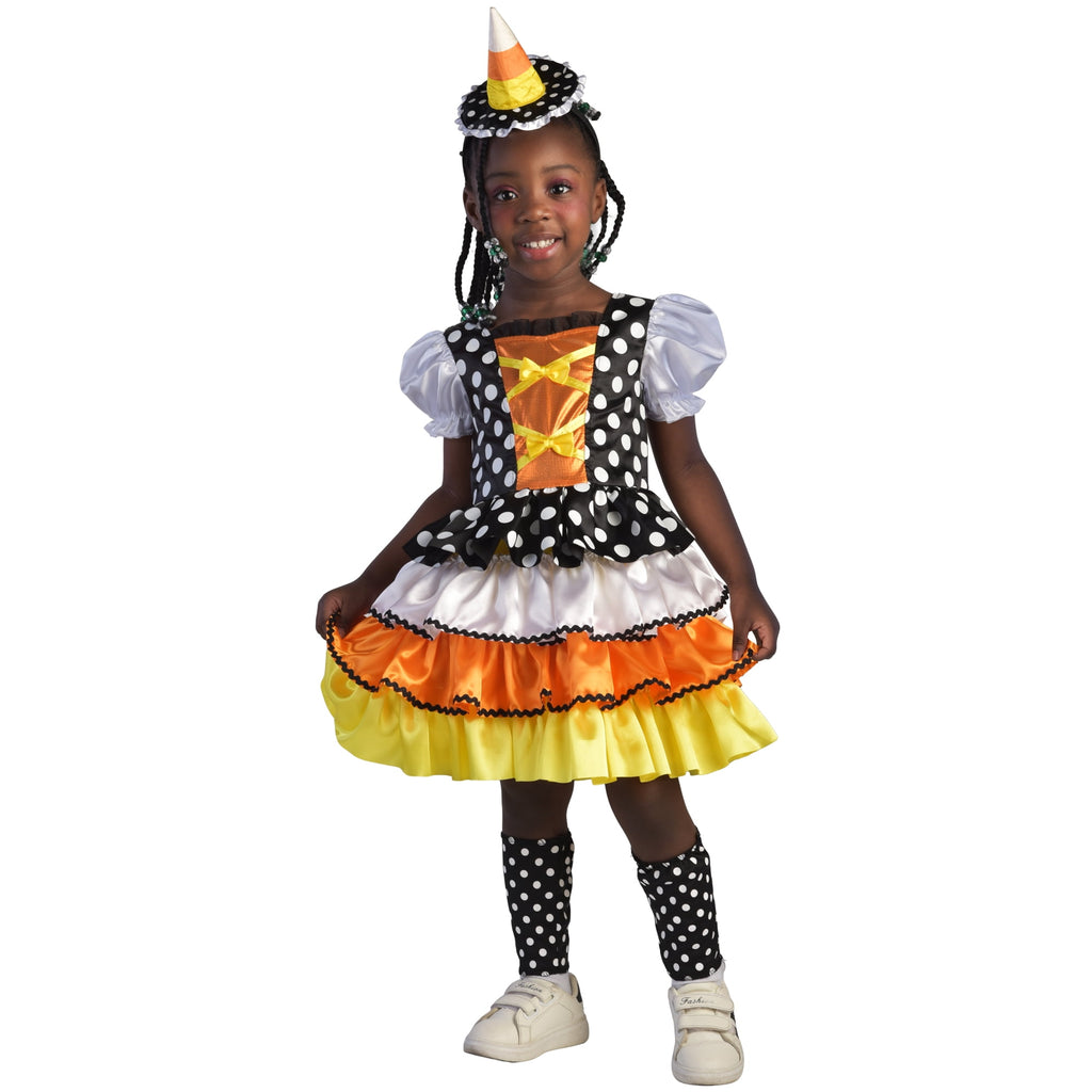 Candy Corn Witch Halloween Costume for Toddler, Size 2T, by Way to Celebrate