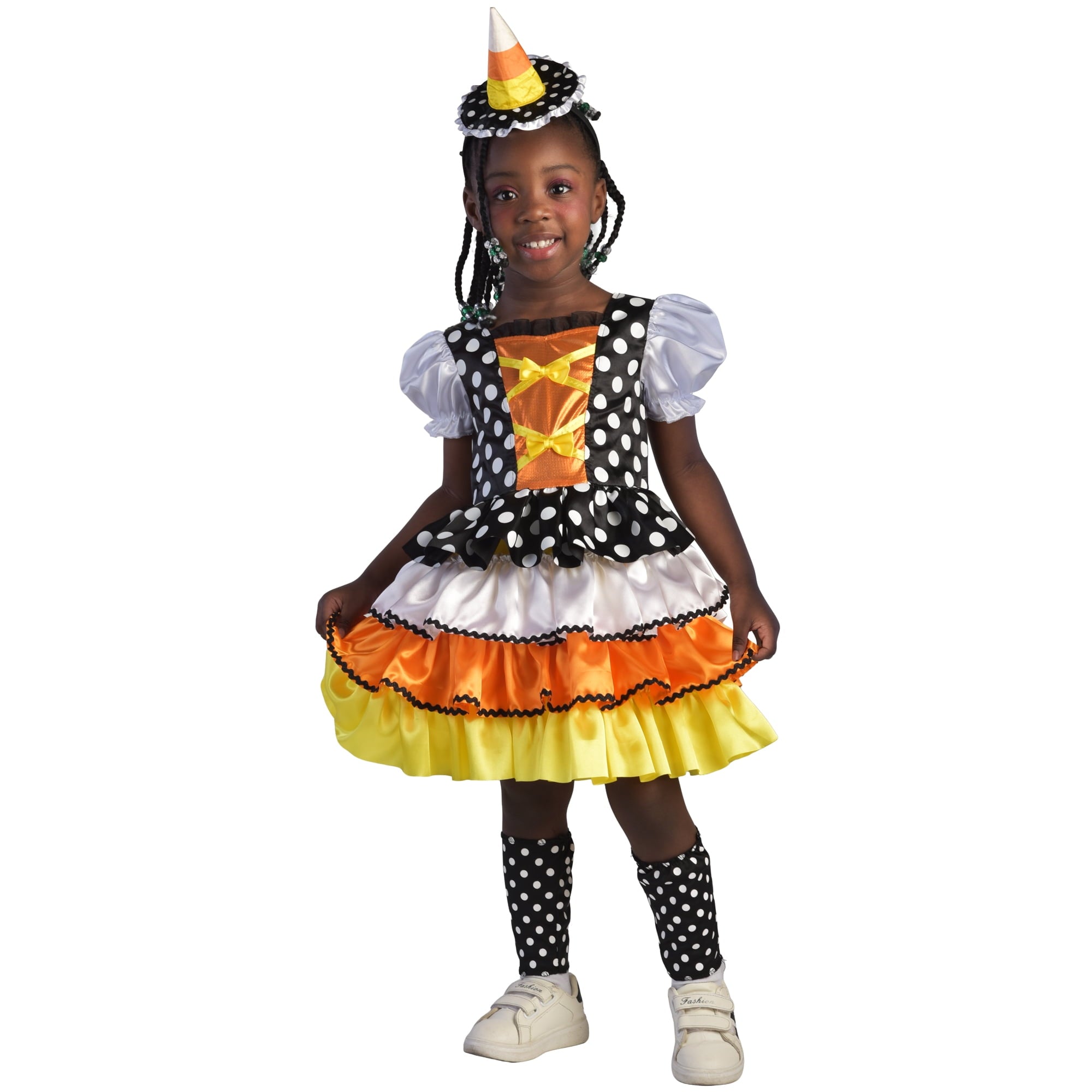 Candy Corn Witch Halloween Costume for Toddler, Size 2T, by Way to Celebrate
