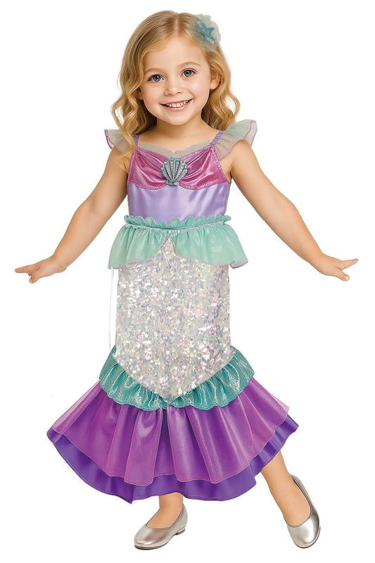 Coral Cutie Mermaid Costume for Toddlers Girls, 3T-4T, by Way to Celebrate