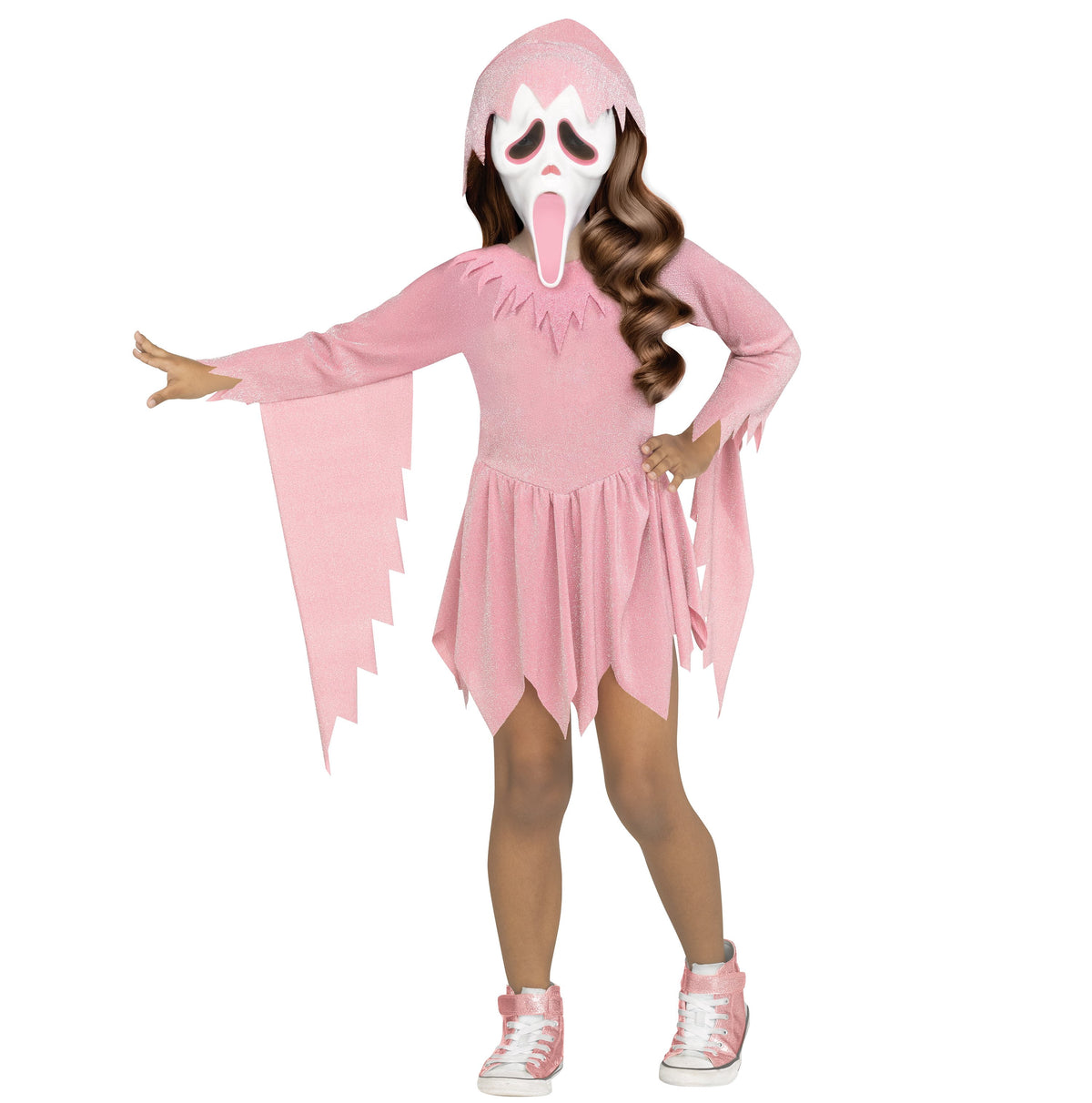 Pink Ghostface 2pc Halloween Costume for Toddler, Size 3T-4T, by Fun World