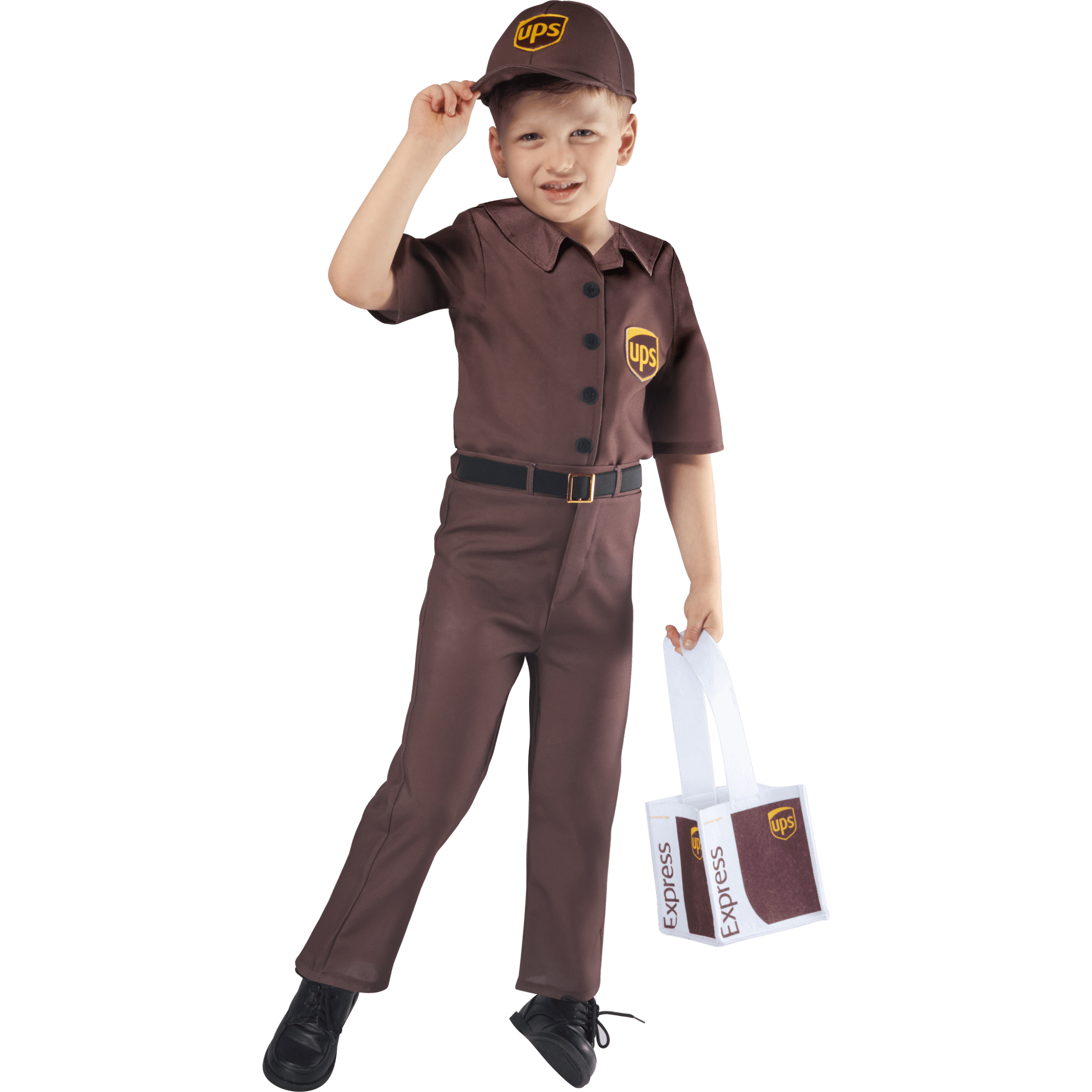 UPS Halloween Costume for Children, Boy's Size S (6/7), by Rubies