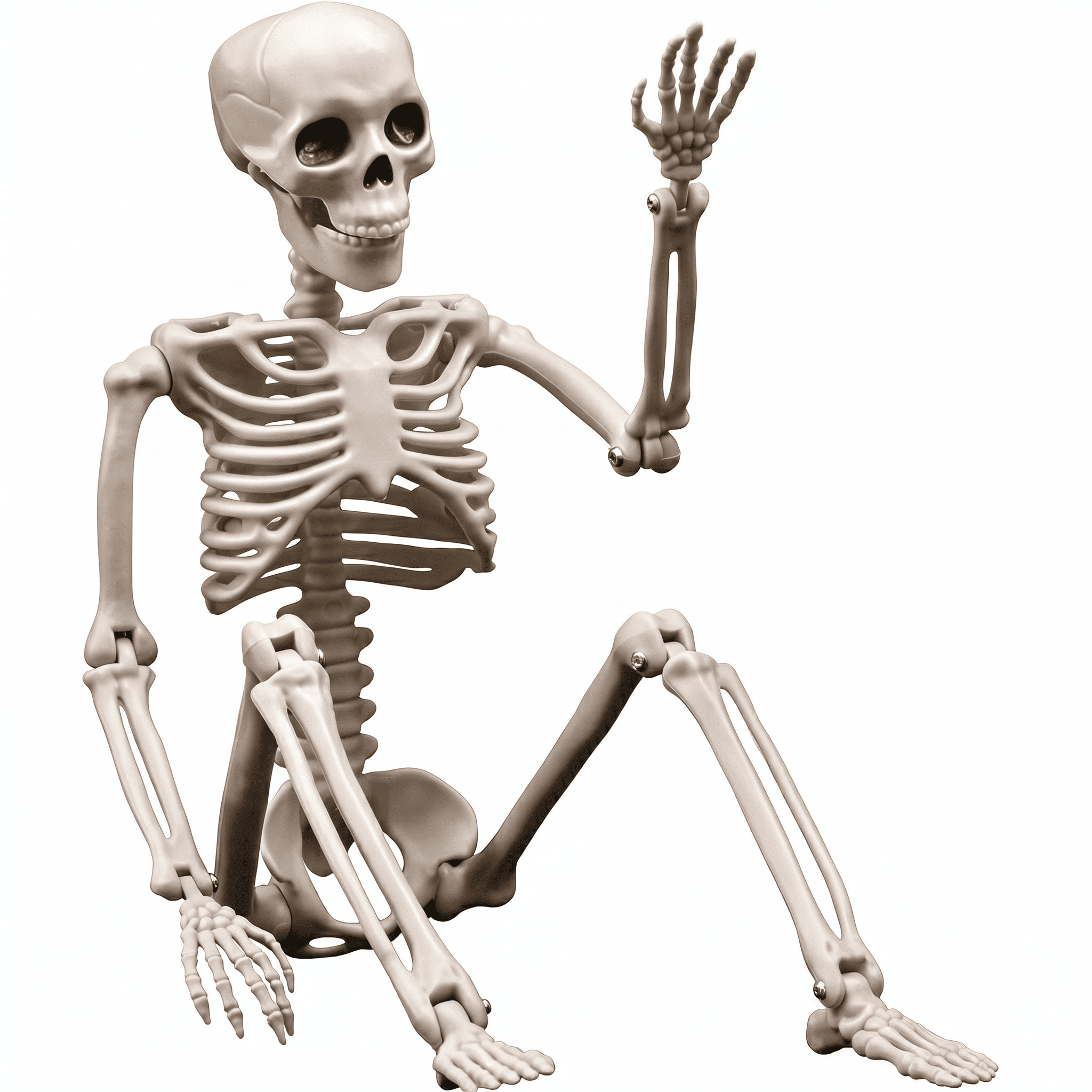 TETOU 2 Packs Halloween Skeletons, 14.9" Halloween Full Body Skeleton with Posable Joints for Haunted House Graveyard Props Decor