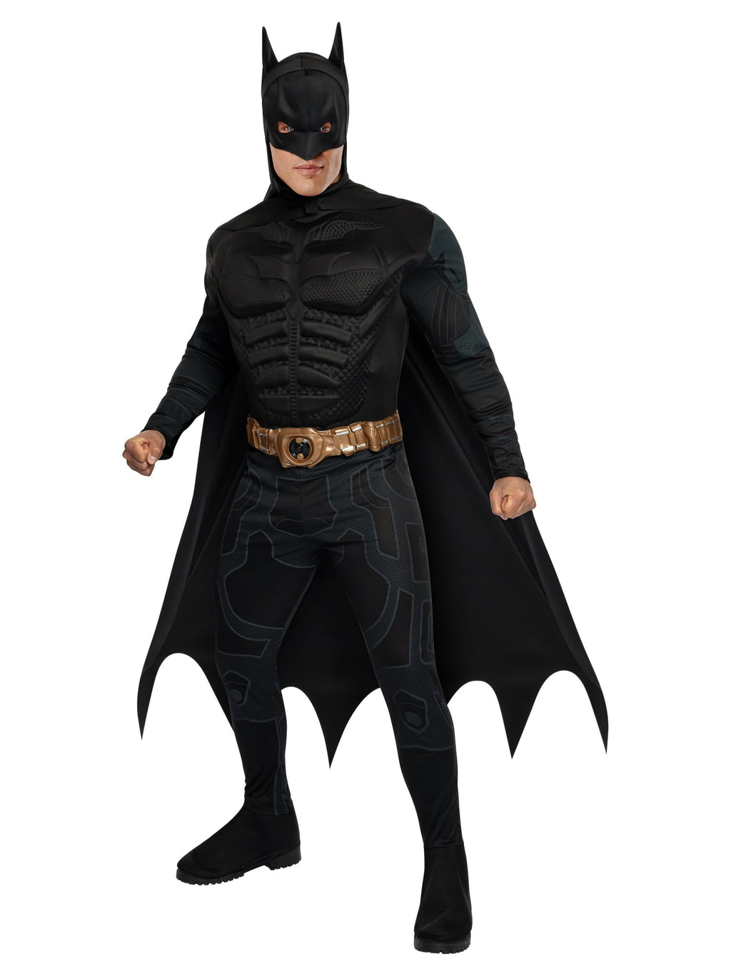 The Dark Knight Batman Deluxe Costume for Adults by Rubies, Men's XL