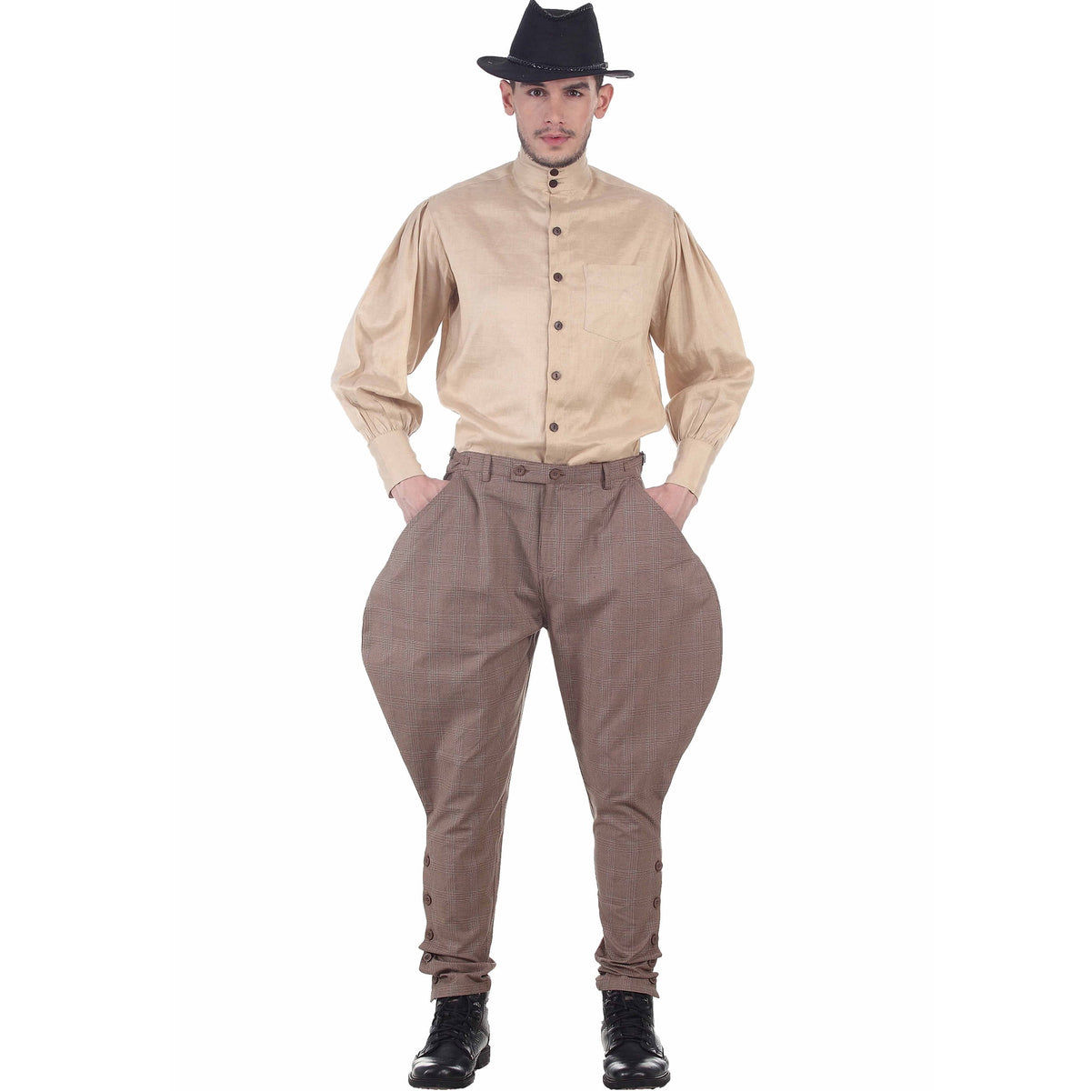 ThePirateDressing Men's Steampunk Victorian Cosplay Archibald Jodhpur Pants - Renaissance & Gothic Costume Trousers